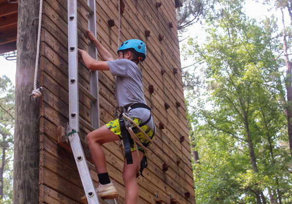 Millstone summer camp - rock climbing wall.