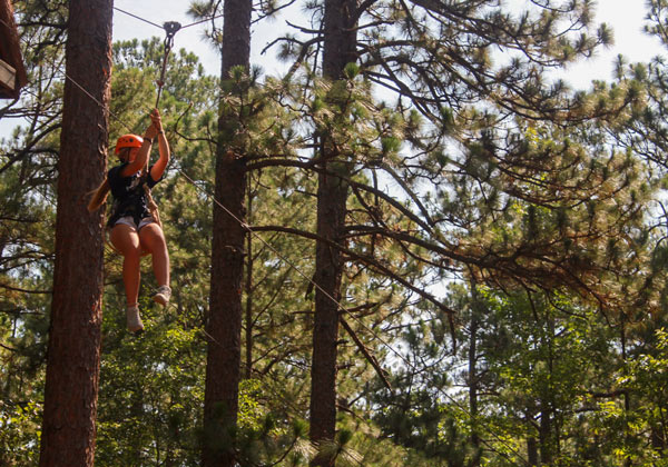 high ropes at millstone summer camp